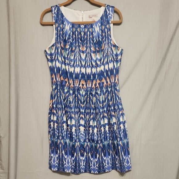 Blue Sleeveless Tiered Mini Dress